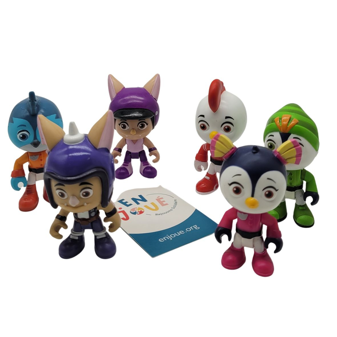 Lot des 6 Figurines - Top Wing Swift, Betty, Rod, Baddy, Penny et Brody 8 cm - Hasbro - Dès 3 ans. Bon état - Vue 2 - 